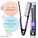 Herstyler Flat Iron Comb Set For Hair - Straightening Keratin Comb With Grip for Knotty, Smooth Tresses - Trendy Set of 2 - Purple
