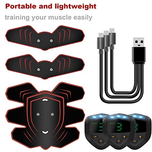 rooftree-Abs-Stimulator-Portable-EMS-Abdominal Training Device for Muscles Ab Trainer Fitness Equipment for Man and Women at Home, Office,Workouts Muscle Toner Fitness for Abdominal/Arm/Leg - Thumbnail 2