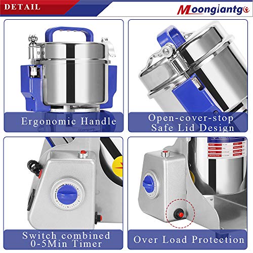 Moongiantgo 400g Electric Grain Grinder Mill High Speed Spice Grinder