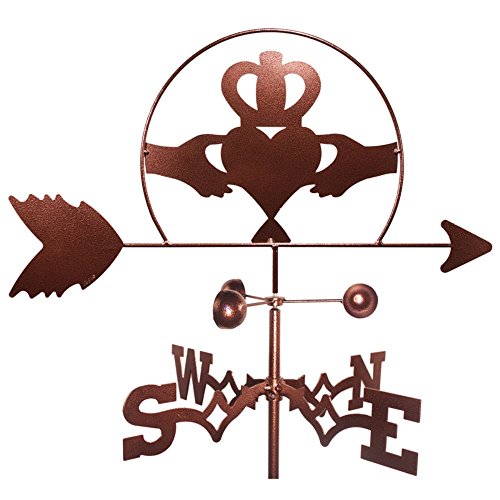 Hand Made CLADDAGH IRISH CELTIC IRISH FLAT POST Mount Weathervane ~NEW~