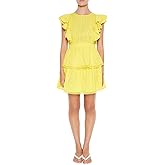 Forever 21 Womens Clip Dot Lace Ruffled Mini Dress