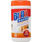 Brillo Basics Multi Surface Citrus Cleaning Wipes Orange 40 Count