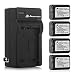 Powerextra Battery (4-Pack) and Charger for Sony NP-FW50 and Sony Alpha a6500, Alpha a6300, Alpha a6000, Alpha a7 II, Alpha a7R II, Alpha a7S II, Alpha a5000, Alpha a5100 Digital Camera