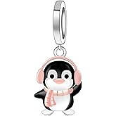 Wenansly Cute Penguin Charms Beads for Women - 925 Sterling Silver Penguin Charm for Bracelets Animal Jewelry Gift for Mom Daughter Pet Lover