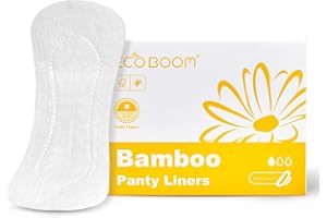 ECO BOOM Panty Liners for Women, Ultra Thin 100% Bamboo Viscose, 30 Count, 1 Pack