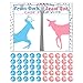 PROLOSO Baby Shower Gender Reveal Voting Board Team with Pink & Blue Stickers (Buck or Doe)