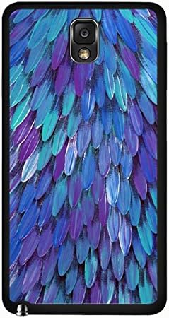 Samsung Galaxy Note 3 N9005 Safekeeping Phone Case Fashion Color Mobile Covers Snap on Samsung Galaxy Note 3 N9005 Surrounded By Colored Feathers Pattern Cellphone Shell Wireless Phone Accessory
