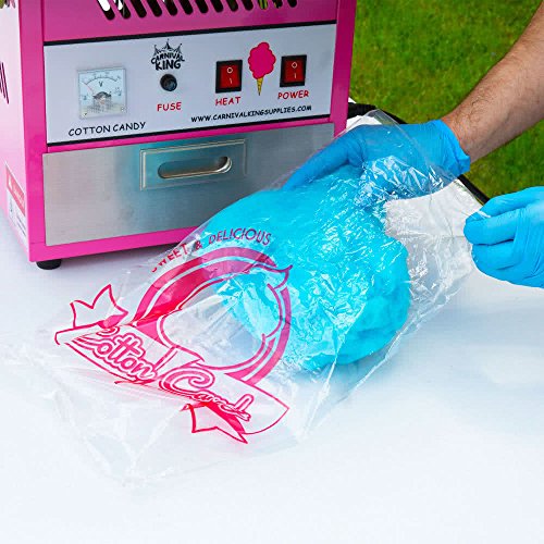 Carnival King 202502504 11 1/2" x 19 1/2" Printed Cotton Candy Bag - 100/Pack