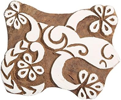 Indian Textiles Hand Carved Stamps Wooden Lizard Pattern Fabric Printing Blocks
