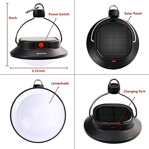 image for Elibeauty Solar 28 LED Hanging Light Outdoor Waterproof for Tent, Camp
