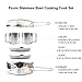 Tafond Outdoor Cookware Set Mess Kit for Scouting with Drawstring Bag Durable Stainless Steel Pot Pan Cups Plates Portable and Ultralight for Camping Backpacking Hiking Trekking Picnic Cookouts