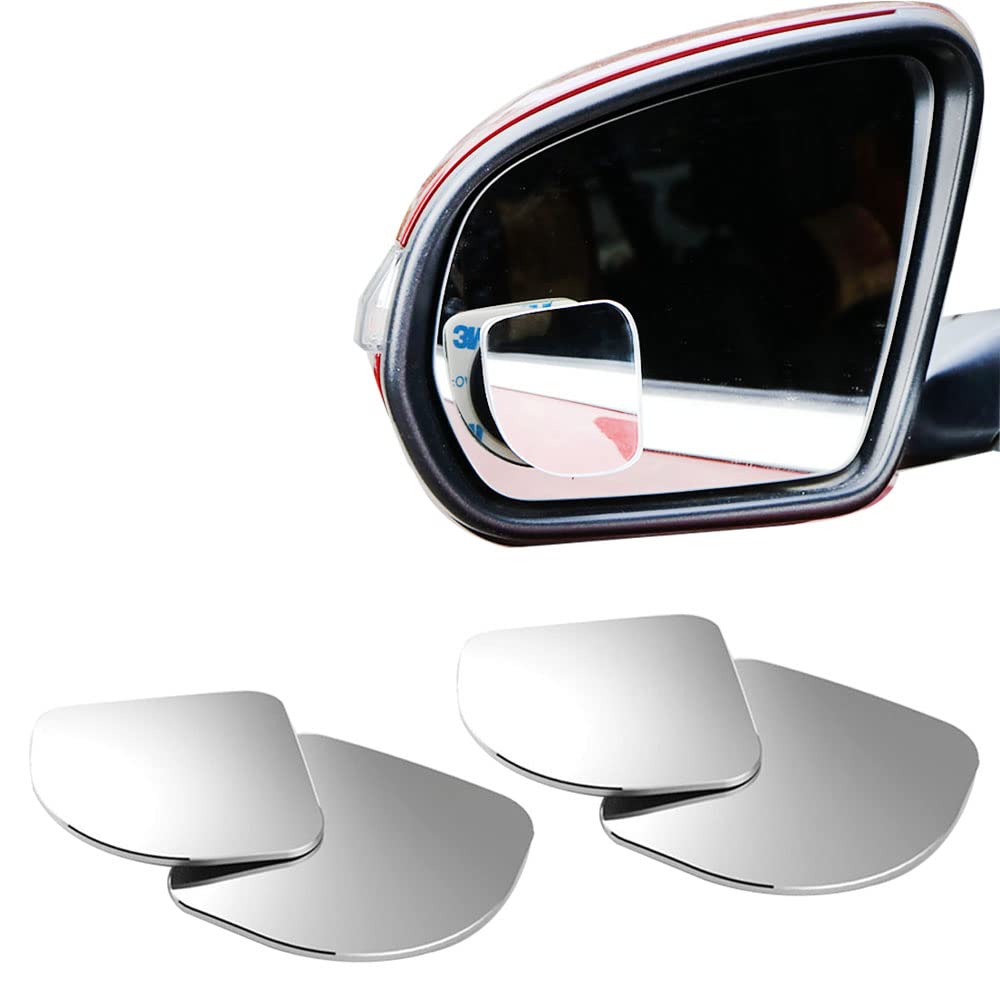 Photo 1 of 4 Pieces Blind Spot Mirror,360 Degree Rotating Design,Wide Angle Mirror Adjustable Convex Rear Blind Spot Mirrors for Cars, Trucks, SUVs, RVs and Vans