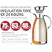 Thermal Carafes Stainless Steel Coffee Carafe 64 Ounce Thermos Large Travel Bottle Vacuum Insulated-Gold