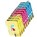 TS 9-PK COLOR T252XL Remanufactured compatible ink cartridges for EPSON 252 T252 T254 (3 YELLOW, 3 MAGENTA, 3 CYAN) WorkForce WF-3620, WorkForce WF-3640, WorkForce WF-7610, WorkForce WF-7620