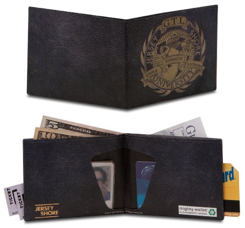 Dynomighty Men's Jersey Shore Mighty Wallet, Black/Gold, One Size