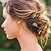 Unicra Bridal Hair Pins-Bridal Crystal Pearl Bead Hair Pins 3 Pieces (Silver)