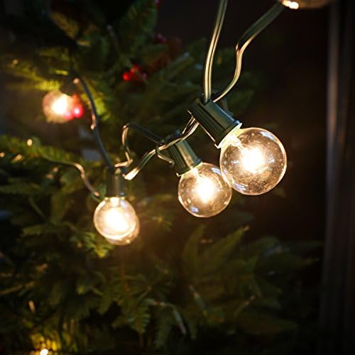 Set of 10 Glass ST40 Edison Style Bulb String Lights (Globe)