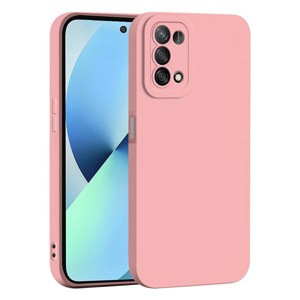 SEAHAI Case for OPPO A74 5G / OPPO A54 5G, Ultra Thin Premium Soft Silicone Phone Cover with Thickened Camera Protection Design, Shockproof TPU Bumper Fashion Case Cover - Pink