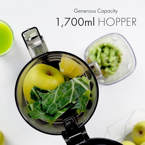 Kuvings AUTO6 Slow Juicer | Fruit and Vegetable Extractor | Electric Citrus Juicer | 1.7L | Easy Cleaning | BPA Free | 200W (KHS-660SE)_Gunmetal Grey