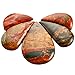 SUNYIK Teardrop Picasso Jasper Loose Bead,for Jewelry Making,Bar Shileds Stone 5Pcs/Set