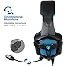 SADES New SA807S Over-Ear Stereo Gaming Headset Headband Headphones with Microphone/Control-Remote/Noise-Reduction for PC Computers/Mac/Laptop/PS4/New Xbox One/Cellphons/Tablets (Black Blue)thumb 2