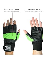 Guantes de levantamiento de peso con 12" Soporte de muñeca para levantamiento de gimnasio, levantamiento de pesas, entrenamiento de fitness & Cruz   la mejor para hombres & mujeres   por Nordic ™   1 año de garantía