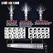 TURBO SII 54Inch Curved LED Light Bar Flood Spot Combo Beam W/ 4in Off Road Pods Cube Driving Fog Lights + Rocker Switch Wiring Harness For Trucks Jeep Ford Polaris RZR ATV Chevy Silverado Tahoe 4x4