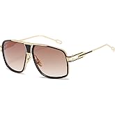 AEVOGUE Sunglasses For Men Goggle Alloy Big Frame Metal Punk Style Shield AE0336