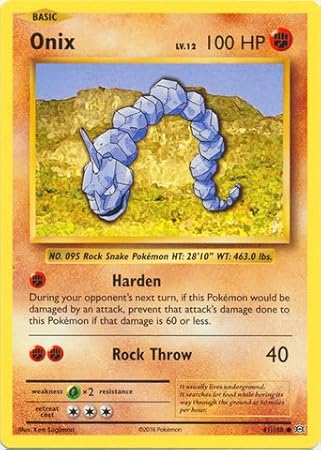 Amazon Com Pokemon Onix 61 108 Xy Evolutions Toys Games