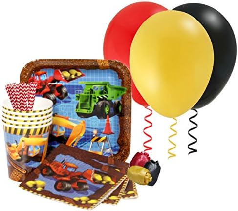 Construction Truck Party Snack Supplies - Bundle Serving for 8