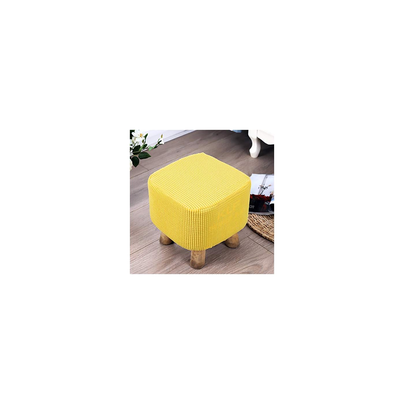 Facai Funda de Reposapiés Elástica, Funda para Taburete Otomano