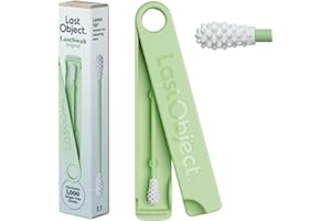 LastSwab® Reusable Cotton Swabs for Ear Cleaning - The Sustainable and Sanitary Alternative to Single-Use Q Tips - Zero Waste and Easy to Clean - Comes with a Convenient Travel Case Holder - Green