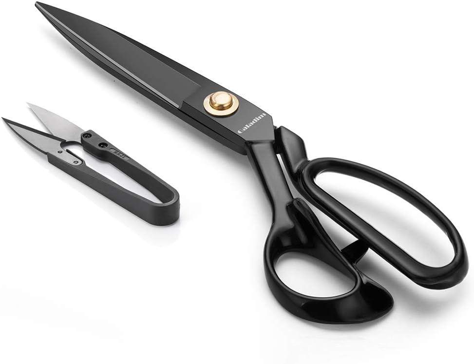 Galadim Left-Handed Dressmaking Scissors (Black) - Dressmaker Shears for Lefty - Tailor's Scissors for Cutting Fabric, Leather GD-003-L10-J