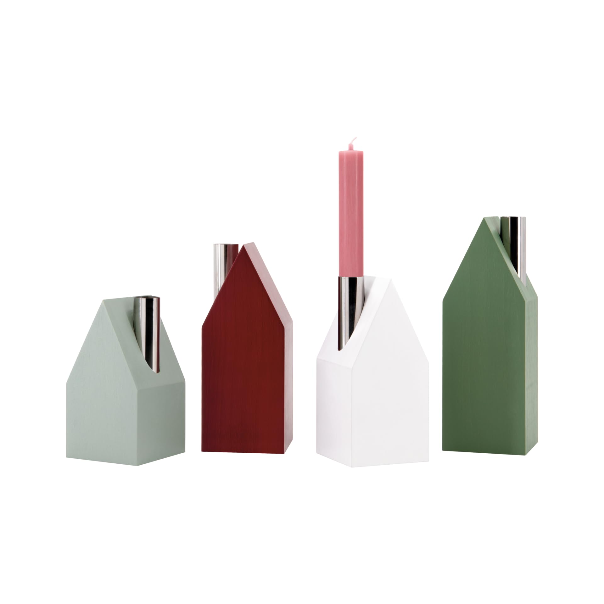REMEMBER Candle House Candle Holder Set of 4