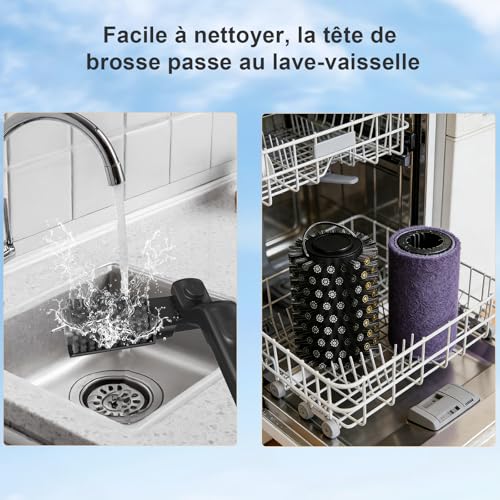 Cordless Electric Barbecue Brush, 3 Adjustable Speed, 180° Rotating Head, Long Life Battery, Stainless Steel Brush for Cleaning Grill Barbecue