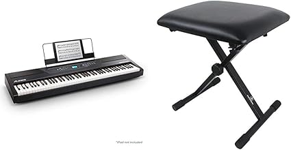 Amazon セット買い Alesis 鍵盤 電子ピアノ ハンマーアクション鍵盤 Recital Pro ブラック Dicon Audio Sb 001 Keyboard Bench キーボードベンチ ピアノ椅子 楽器 音響機器 楽器