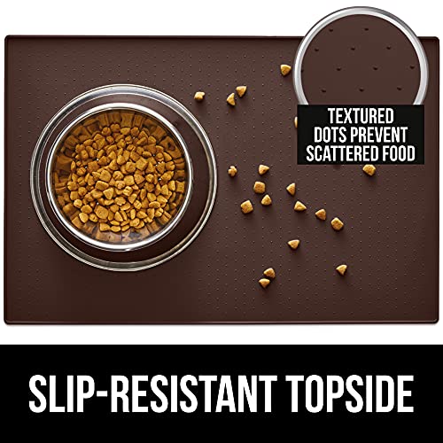 Gorilla Grip Silicone Pet Feeding Mat, Waterproof, Raised Edges to