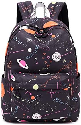 Teecho Waterproof Fashion Backpack for Teen Girl Roomy Bookbag for Women Universe