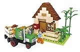 Ausini Farm House with Tractor Includes Action Figures Building Bricks 210pc Educational Blocks Set – Great Gift for Children