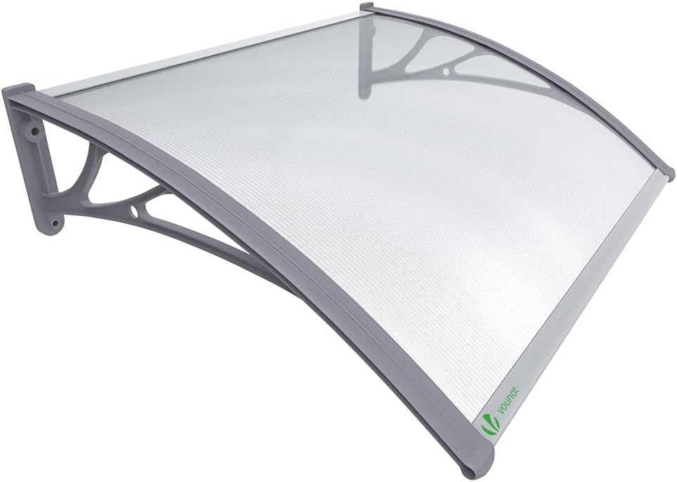 VOUNOT Front Door Canopy Outdoor Awning 120x80 cm Grey