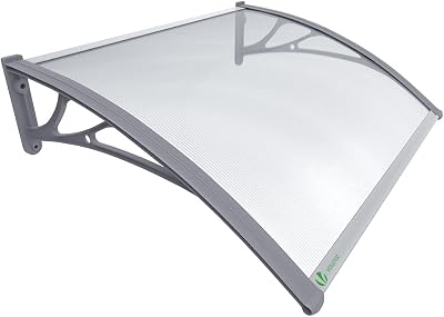 VOUNOT Front Door Canopy Outdoor Awning 120x80 cm Grey
