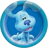 Round Plates, 7" (8-Pack) - Vibrant Premium Quality Party Plates, Perfect for Parties & Events, Blues Clues