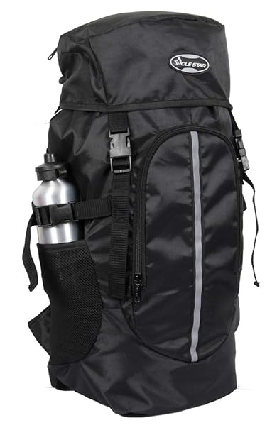 POLE STAR Hike Black Rucksack Backpack Bag/Trekking/Hiking BAGPACK with RAIN Cover