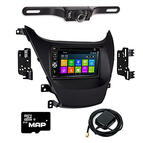 Otto Navi DVD GPS Navigation Multimedia Radio and Dash Kit for Hyundai Elantra 2014-2016 with Back up camera and extra