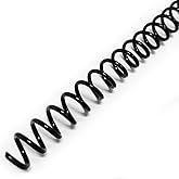 Binditek Plastic Spiral Binding Coils, 8 mm, 4:1 Pitch, Black, 200 Pack | Coil Binding Spines, 5/16", 40 Sheet Capacity, 48 Loops, for Letter-Size Reports, Presentations, School and Office Projects