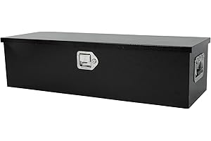 acylph Black Steel Heavy Duty Truck Tool Box Truck Storage Box for Pickup, Waterproof Tool Box Storage Organzer with Latch and Keys,39"x13"x10"