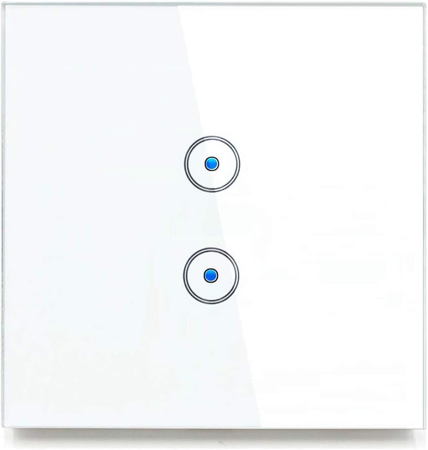 Smart WiFi Light Switch, Jinvoo Smart 2 Gang Switch, Glass Touch Panel, Remotely Control The Device from Anywhere, Voice Controlled with Alexa Echo and Google Assistant, Need Neutral line,Smart Gift