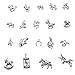 38pcs Mixed Tibetan Silver Plated Horse Pegasus Charms Pendants for Bracelet Necklace Jewelry Accessories Making DIY Handmade Crafts (38pcs-Mixed Horse)