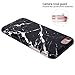 JAHOLAN Black Marble Design Clear Bumper Glossy TPU Soft Rubber Silicone Cover Phone Case Compatible with iPhone 7 iPhone 8