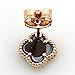 United Elegance - Delicate Rose Gold Tone Designer Clover Earrings with Black Faux Onyx (Onyx Clover)